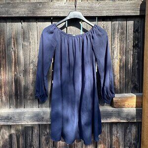 UO Off-The-Shoulder Navy Dress - XS